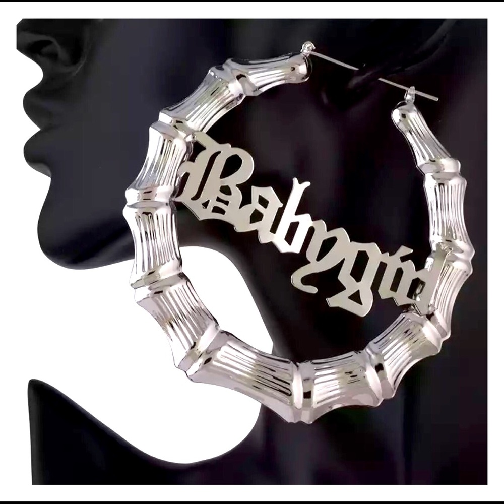 BABYGIRL Silver HOOP WOMENS EARRINGS JEWELRY